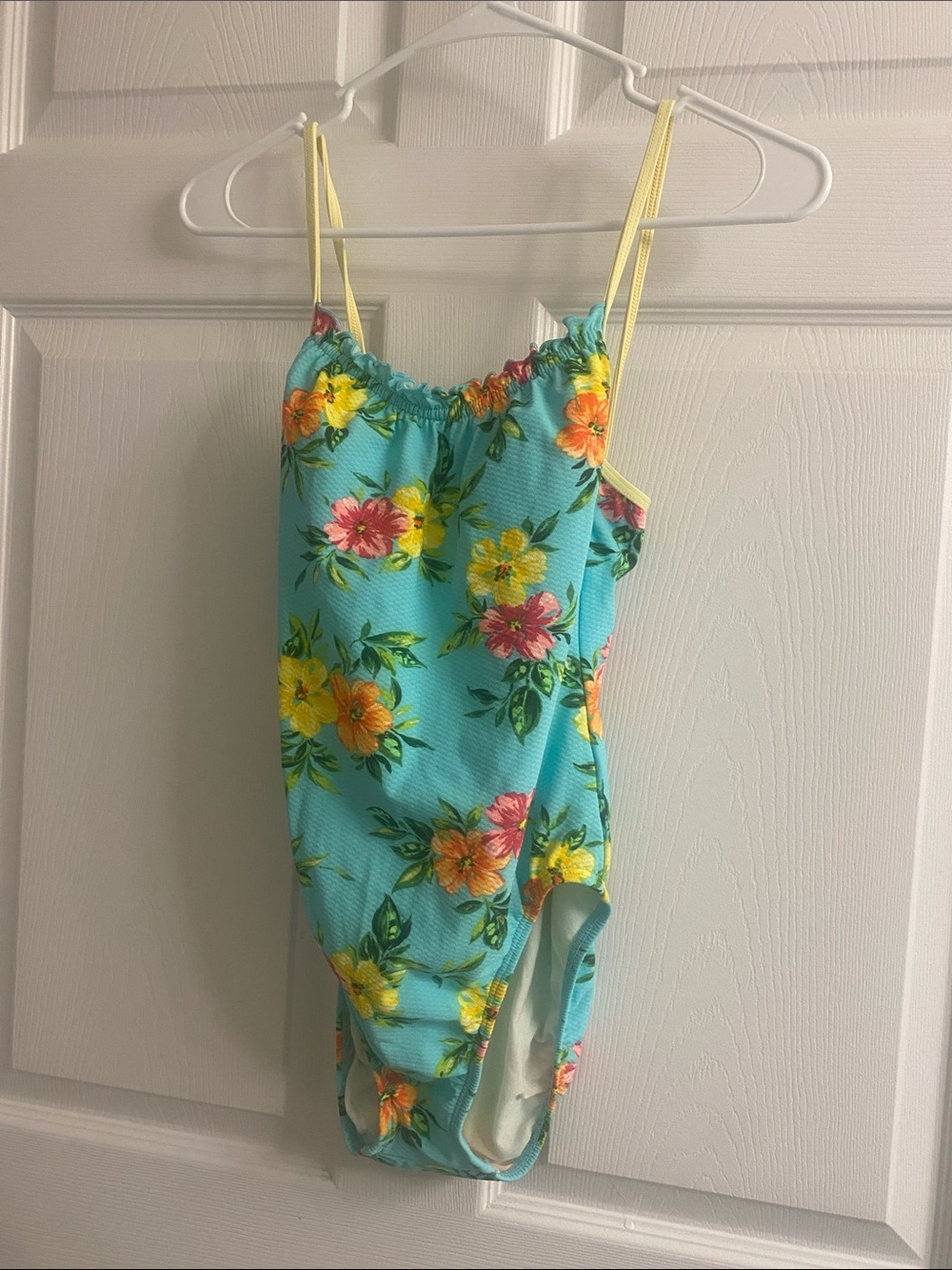 Women's Floral One-Piece Swimsuit - Aqua Floral